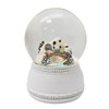 3 cute mini snow globes winter and Christmas, silver grey
