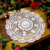 Lelefly Cotton Handmade Crochet lace Table Runners Round Tablecloth Doilies