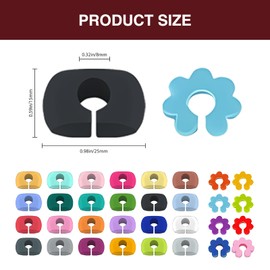 32Pcs Wine Charms for Stem Glasses, Reusable Silicone Drink Markers Glass Identifiers Tags