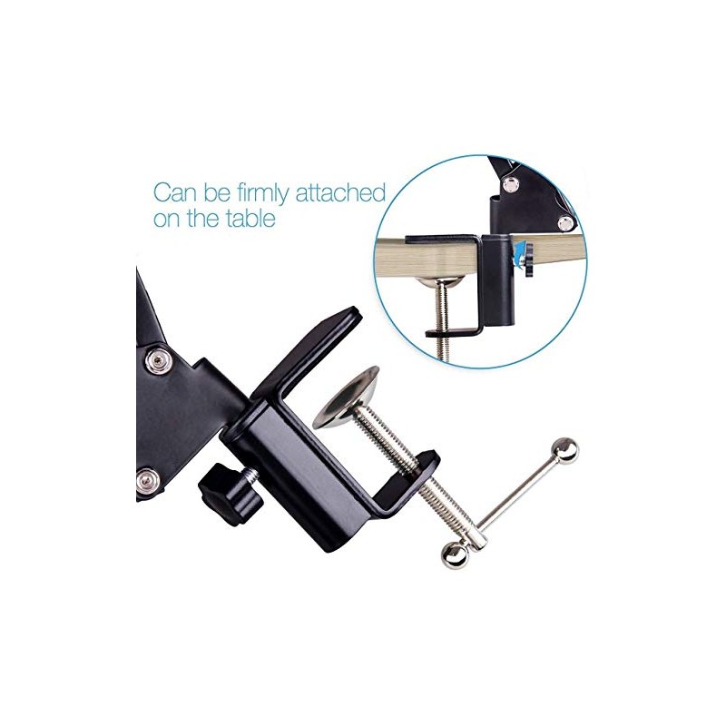 Soporte de Micrófono Adjustable con Brazo de Suspension Boom Tijera,BONKEEY