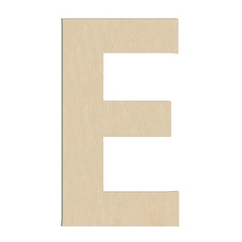 HILAZA 17 Inch Large Wooden Letter E, 1/4 in Thick Big Wood Letter for Wall Decor Crafts