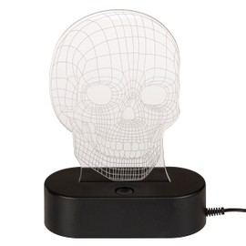 MIK funshopping 3D Light Night Light 3D Effect Lamp with Colour Changing 20 cm High (Skull)