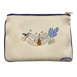 catstudio Natural Texas Zipper Pouch Purse | Holds Your Phone, Coins, Pencils, Makeup, Dog Treats, & Tech Tools