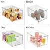 mDesign Plastic Stackable Bathroom Storage with Pull Out Bin Organizer