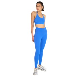 Carlheim Women's Tine Active Wear Zip Pocket Leggings, Victoria Blue