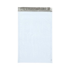 Bubble PolyMailer Padded Envelopes, Self Adhesive Sealing Strip, 9 1/2 x 14 1/2 inch, White/Grey, 100 Pack
