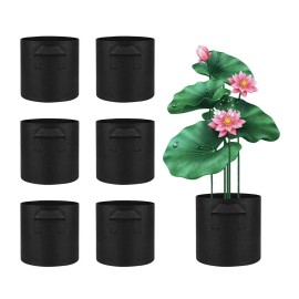 Meckerni 6 Pcs Lily Plant Pots for Pond 1 Gallon Aquatic Pond Planter Breathe Reusable