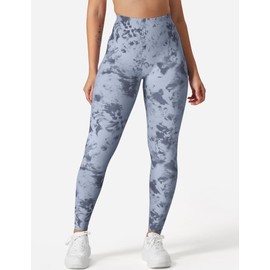 YEOREO Workout Leggings for Women Jada Leggings Scrunch Butt Lifting Leggings Seamless Screen Print Gym Yoga Pants Blue