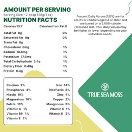 TrueSeaMoss Raw Irish Sea Moss - Makes 25oz of Sea Moss Gel - Wildcrafted Seamoss Dried Whole Superfood - for Skin, Hair, Digestion - Natural 2oz Pack