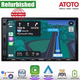 ATOTO F7 WE Double Din Car Stereo Wireless Android Auto & CarPlay,Fast Charge,FM