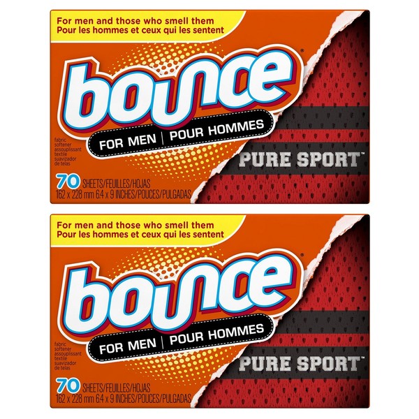 Bounce Pure Sport Dryer Sheets For Men, 140 Count