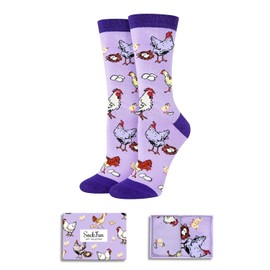 Funny Chicken Gifts for Women - Chicken Socks Easter Farm Animal Socks for Teens Mom
