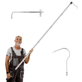 Truck Cargo Grabber - 34-70 Inch Sturdy Pickup Truck Bed Cargo Retrieval Pole, with 2 Replacement Hooks | Essential Bed Buddy Truck Cargo Retriever for Easy Pickup