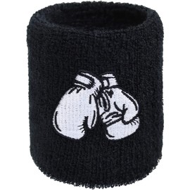 Boxer Sweatband Boxing Glove Embroidery Designer Sweatband Martial Arts Embroidered & Absorbent Terry Wrist Box Wristband Martial Arts Gift Muay Thai Sweat Bracelet