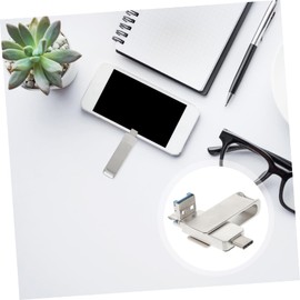 FELTECHELECTR 16g Metal Alloy Type-c Rotating USB Flash Drive Silver High-Speed Data Transfer Compatible with Laptops Devices Compact Portable u Disk