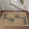 PureCozy 2x3 Modern Geometric Easy Jute Kitchen Front Doormat Non