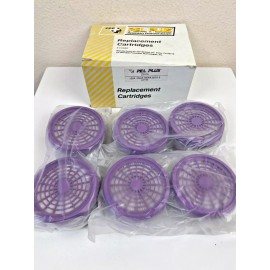 Zee Medical 6 Replacement Respirator Cartridges C50A Fumes Asbestos Half Mask