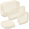Set de 4 Bolsas de Maquillaje de Malla para Viaje,