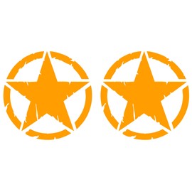 GamesMonkey Destroyed Military Star Aufkleber US Army C Shapes Kit Pack C 2 Stck C 4x4 Offroad Auto Motorrad C verschiedene Gr??en 5 10 15 20 25 30 cm C Made in Italy (15 cm, Orange)