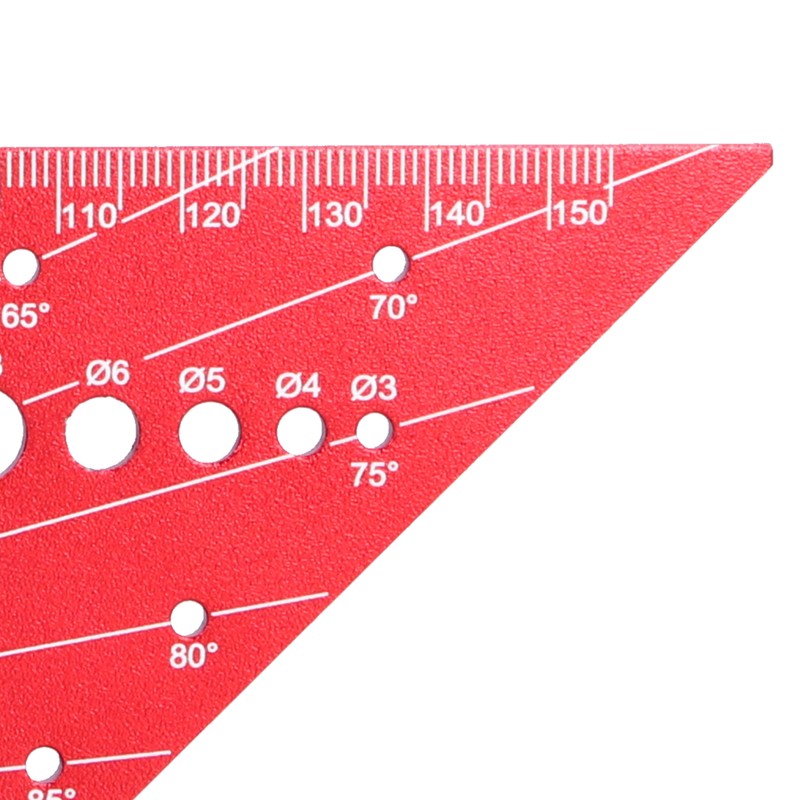 Woodworking Square Size Measure Ruler Aluminum Alloy 3D Mitre 45