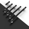 Coinkoly 10 Pack Matte Black and Silver Knurled Cabinet Knobs