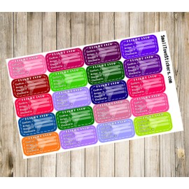 Flight Tracker Stickers for Planners such as Erin Condren and Happy Planner
