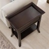 Leick Favorite Finds Tray Edge End Table in Chocolate Cherry