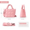 KALIDI - Bolso bandolera acolchado pequeño para mujer, de nailon