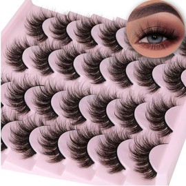Whispy 14쌍 위스피 밍크 속눈썹 인조 내추럴 룩 5D 볼륨 16mm 팩 TNFVLOEINS [Wispy Cat Eye Lashes] 14 Pairs Wispy Mink Eyelashes Natural Look 5D Volume 16mm Pack TNFVLOEINS [Wispy Cat Eye Lashes]