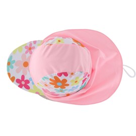 Magracy Outdoor Kids Sun Protection Cap UPF50+ Swimming Flap Cap Quick Dry Beach Cap (Pink)
