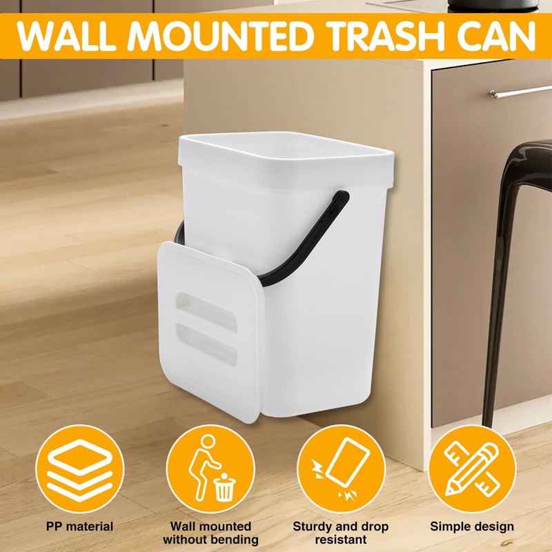 JWKDXH 0.8 Gallon/3l Compost Bin Kitchen, for Use on Countertops