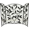 Deco 79 Metal Scroll Foldable Mesh Netting 3 Panel Fireplace