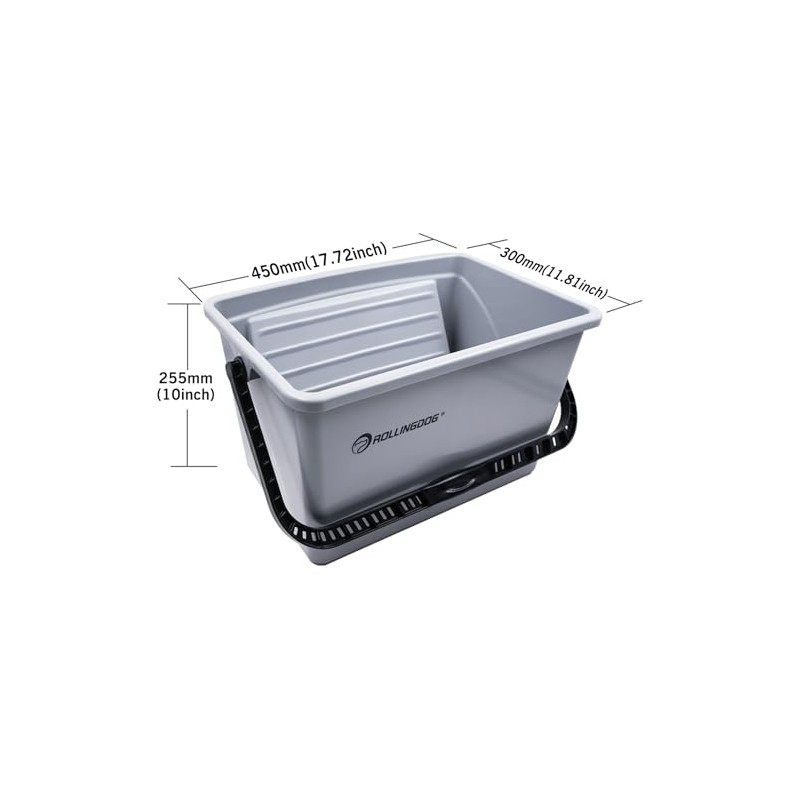 ROLLINGDOG 12 Inch Paint Bucket - Durable Plastic Bucket with