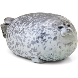 MerryXD Chubby Blob Seal Pillow,Stuffed Cotton Plush Animal Toy Cute Ocean Small(11.8 in)