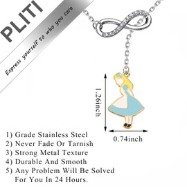 PLITI Alice Necklace Alice Lover Gift Alice Movie Fans Gift She Believed She Could So She Did Gift For Daughter (Believed Alice Y necCA)