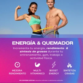 FLAIRFIT Thermoburner Powerfit Suplemento L- Carnitina Premium, Pre-entreno, Base de Hojas de Té Verde, Guaraná, Pimienta de Cayena y Pimienta Negra, Vitamina C, B1, Linaza, Termogénico, Magnesio Fórmula natural, 60 Cápsulas
