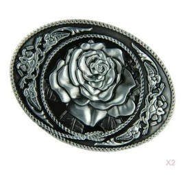 CTM Hebilla De Cinturón Western Vaquero Flor Rosa Para Unisex