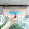 Hifrom Car Sunshade Tissue Box, Leather Car Tissue Holder, Car