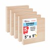 U.S. Art Supply 5" x 5" Birch Wood Paint Pouring