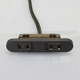 Noah NC-1522 Furniture Outlets (for Fixtures), 2 Outlet Slide Outlets, Black, VFF Cord 6.6 ft (2 m), One-touch Type, Up to 1500W, Black