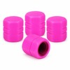 4pcs Luminous Car Tire Valve Caps, Hexagonal Glow-in-the-Dark Tire Valve