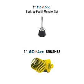 Sunburst 1" E-Z Loc Assortment W/Back-Up Pad 6/Kit