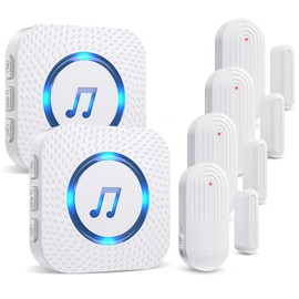 SanJie Door Chime, Wireless Door Chimes When Door Open Entry for Business/Home/Office/Store (500ft Range 26 Chimes Adjustable Volume)