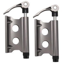 Bicycle Fork Block Mount, 2-Pack, Grey Aluminium Alloy, Quick Release for Truck Trailer and Bike Racks