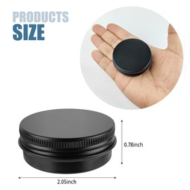 4 Pack Aluminum Tin Cans 1 Oz Tin Jars Containers with Screw Lids for Cosmetic Lotion Bars Candles