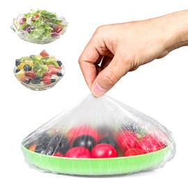 JIEYAO Elastic Food Cover Covers, Pack of 200, Cling Film with Elastic Band, Reusable Food Storage Bags, Elastic Sealing Bags, Food Cover