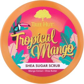 TREE HUT, Tropical Mango Shea Sugar Scrub, Exfoliante Corporal de Azúcar Natural con Manteca de Karité y Esencia de Mango, Exfolia e Hidrata la Piel, 510 gramos