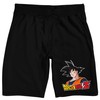 Dragon Ball Z Goku Logo Men's Black Sleep Pajama Shorts-XL