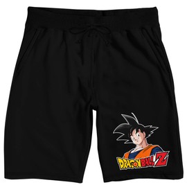 Dragon Ball Z Goku Logo Men's Black Sleep Pajama Shorts-XL