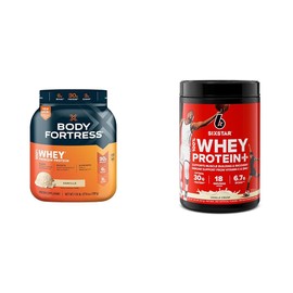Body Fortress Body Fortress 100% Whey Vanilla 1.74lbs & Six Star Elite Whey Protein Vanilla Cream 1.8lbs